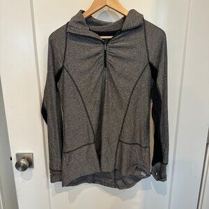 Champion woman's semi fitted gray long sleeve athletic shirt - size large